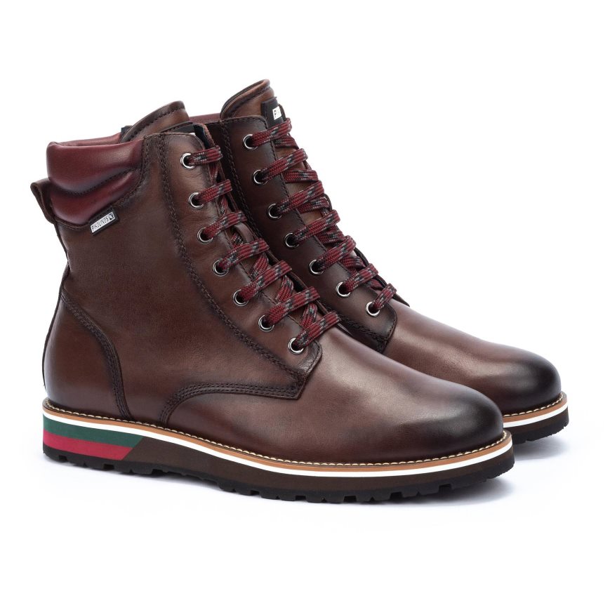 Men's Pikolinos PIRINEOS Ankle Boots Brown | NZ D017528